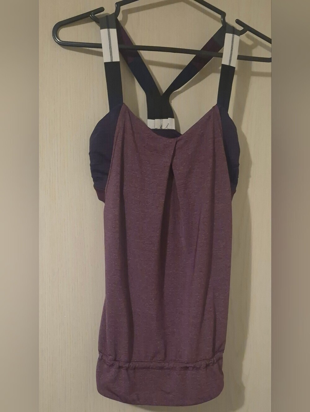 Lululemon Rest Less Tank Heathered Plum / Hyper Stripe Plum / Pow Stripe